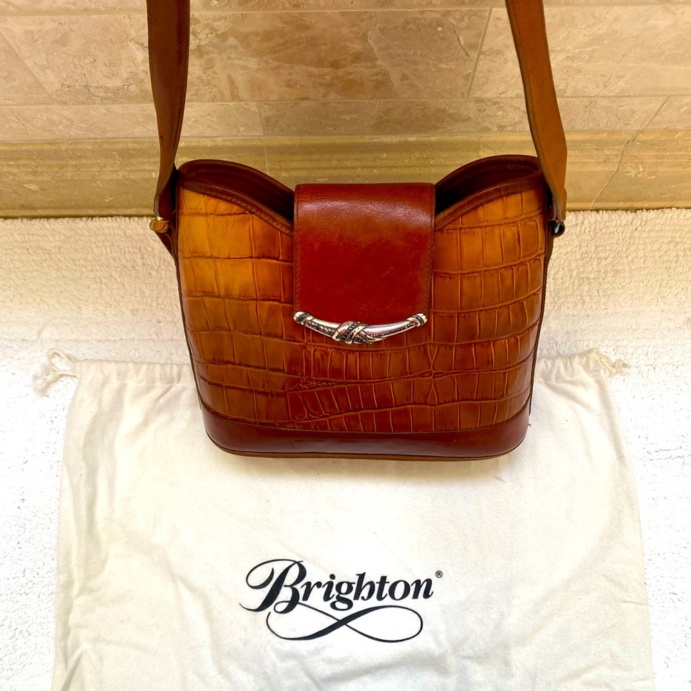 Vintage Brighton brown leather shoulder bag